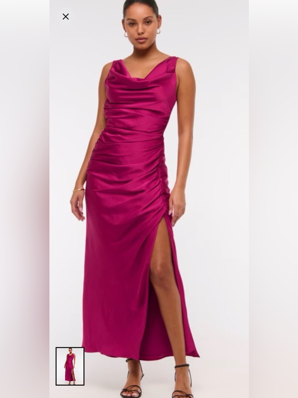 NWT Cowl Neck Draped Maxi Dress Abercrombie and Fitch Size XL Tall
